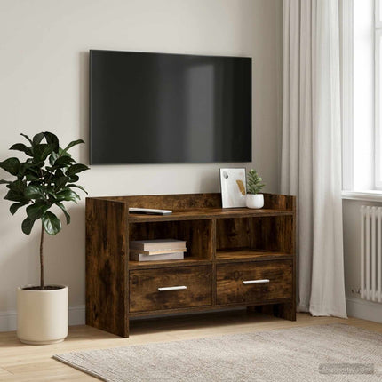 TV-skåp 71,5 x 33 x 47 cm Rökt ek Konstruerat trä