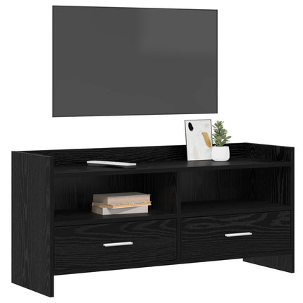 TV-skåp 100 x 33 x 47 cm Svart ek Konstruerat trä