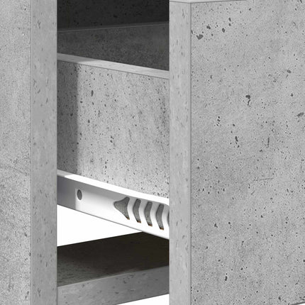 TV-skåp 100 x 33 x 47 cm Betonggrå Konstruerat trä