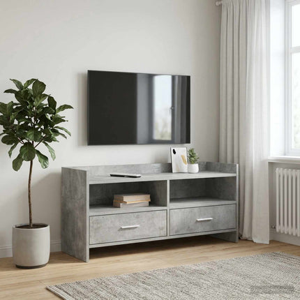 TV-skåp 100 x 33 x 47 cm Betonggrå Konstruerat trä