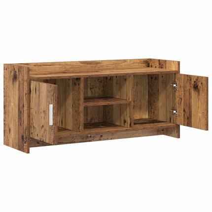 TV-skåp 102 x 33 x 47 cm Gammalt trä Konstruerat trä