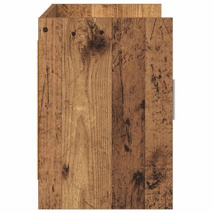 TV-skåp 102 x 33 x 47 cm Gammalt trä Konstruerat trä