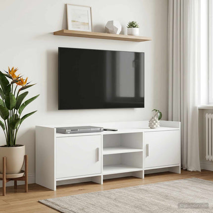 TV-skåp 130 x 33 x 47 cm Vit Konstruerat trä