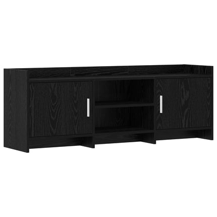 TV-skåp 130 x 33 x 47 cm Svart ek Konstruerat trä
