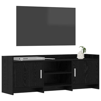 TV-skåp 130 x 33 x 47 cm Svart ek Konstruerat trä