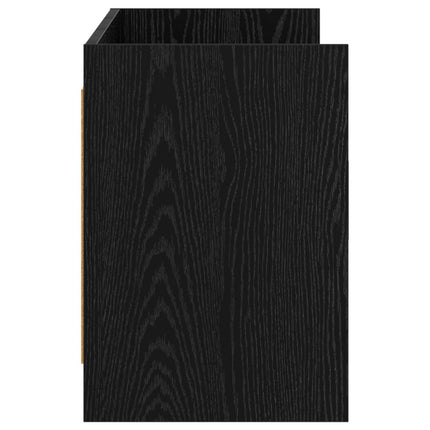 TV-skåp 130 x 33 x 47 cm Svart ek Konstruerat trä