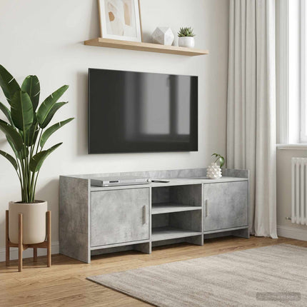 TV-skåp 130 x 33 x 47 cm Betonggrå Konstruerat trä