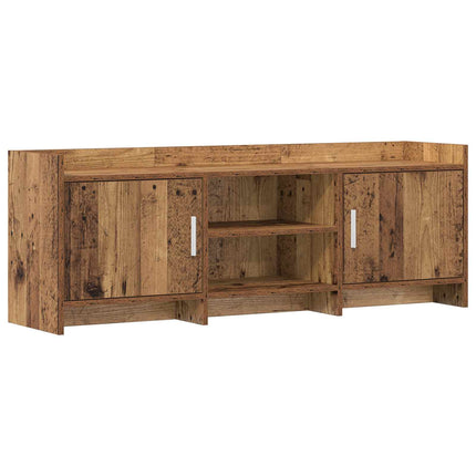 TV-skåp 130 x 33 x 47 cm Gammalt trä Konstruerat trä