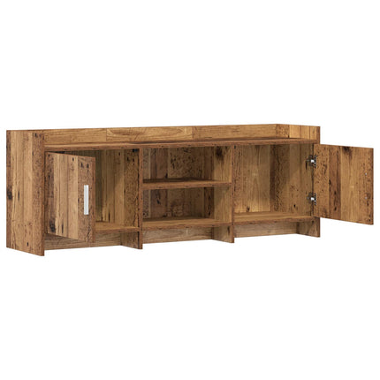 TV-skåp 130 x 33 x 47 cm Gammalt trä Konstruerat trä