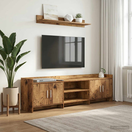 TV-skåp 168 x 33 x 47 cm Gammalt trä Konstruerat trä