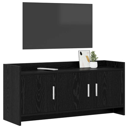 TV-skåp 102 x 33 x 47 cm Svart ek Konstruerat trä