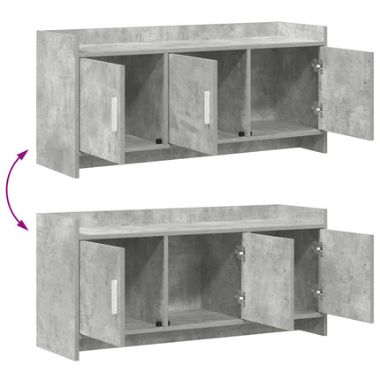 TV-skåp 102 x 33 x 47 cm Betonggrå Konstruerat trä