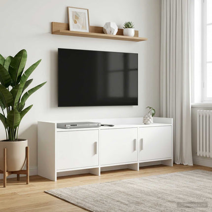 TV-skåp 130 x 33 x 47 cm Vit Konstruerat trä