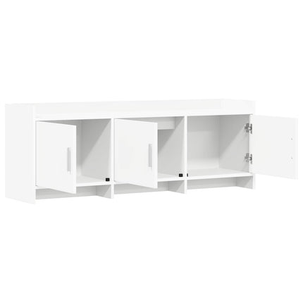 TV-skåp 130 x 33 x 47 cm Vit Konstruerat trä