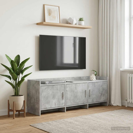 TV-skåp 130 x 33 x 47 cm Betonggrå Konstruerat trä