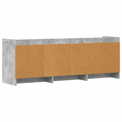 TV-skåp 130 x 33 x 47 cm Betonggrå Konstruerat trä
