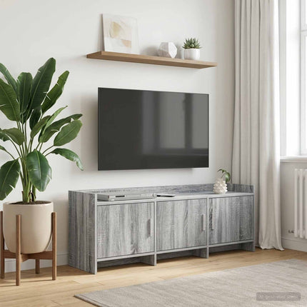 TV-skåp 130 x 33 x 47 cm Grå Sonoma Konstruerat trä