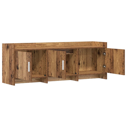 TV-skåp 130 x 33 x 47 cm Gammalt trä Konstruerat trä