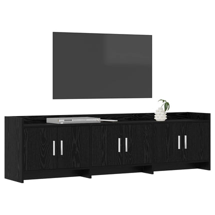 TV-skåp 168 x 33 x 47 cm Svart ek Konstruerat trä