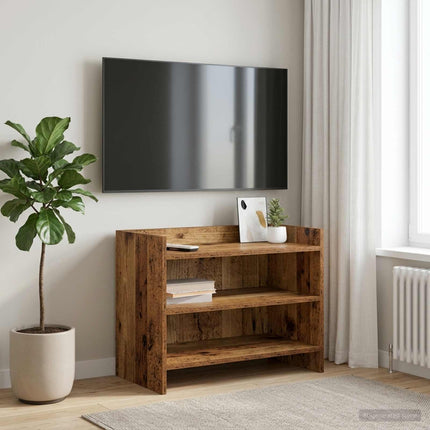 TV-skåp 60 x 33 x 47 cm Gammalt trä Konstruerat trä