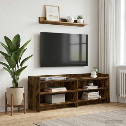 TV-skåp 135 x 33 x 47 cm Rökt ek Konstruerat trä