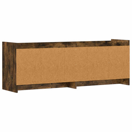 TV-skåp 135 x 33 x 47 cm Rökt ek Konstruerat trä