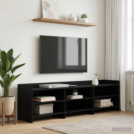 TV-skåp 168 x 33 x 47 cm Svart ek Konstruerat trä