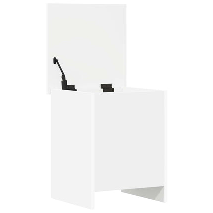 Förvaringskista med lagring Vit 40 x 40 x 50 cm Konstruerat trä