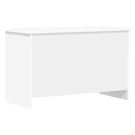 Förvaringskista med lagring Vit 80 x 40 x 50 cm Konstruerat trä