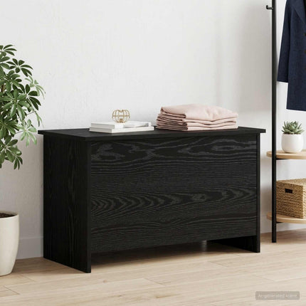 Förvaringskista Svart ek 80 x 40 x 50 cm Konstruerat trä