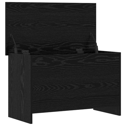 Förvaringskista Svart ek 80 x 40 x 50 cm Konstruerat trä