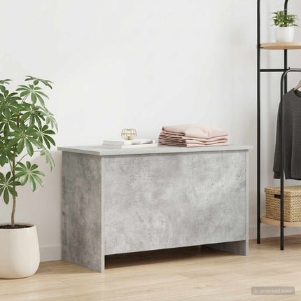 Förvaringskista Betonggrå 80 x 40 x 50 cm Konstruerat trä