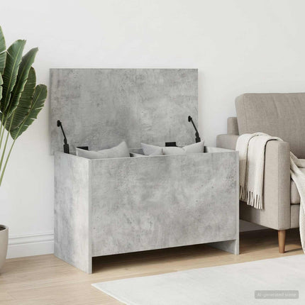 Förvaringskista Betonggrå 80 x 40 x 50 cm Konstruerat trä