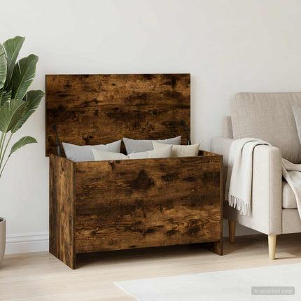 Förvaringskista Rökt ek 80 x 40 x 50 cm Konstruerat trä
