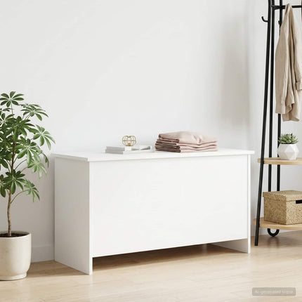 Förvaringskista Vit 100 x 40 x 50 cm Konstruerat trä