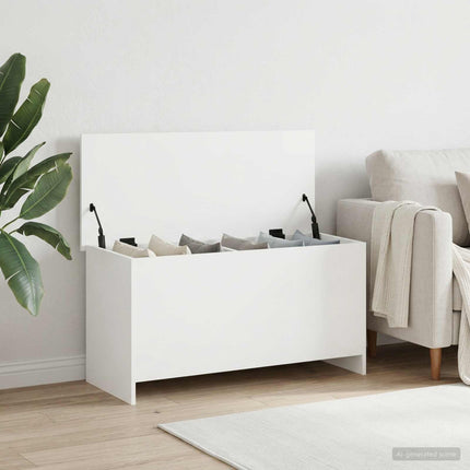 Förvaringskista Vit 100 x 40 x 50 cm Konstruerat trä