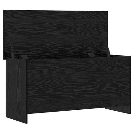 Förvaringskista Svart ek 100 x 40 x 50 cm Konstruerat trä