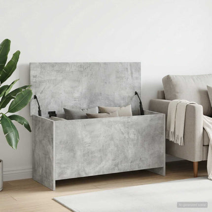 Förvaringskista Betonggrå 100 x 40 x 50 cm Konstruerat trä