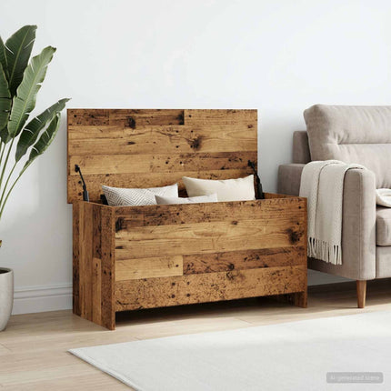 Förvaringskista Gammalt trä 100 x 40 x 50 cm Konstruerat trä