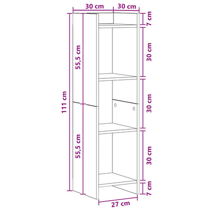 Bokhylla Gammalt trä 30 x 30 x 111 cm Konstruerat trä