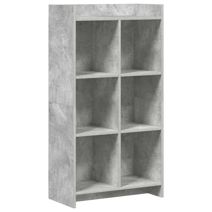 Bokhylla Betonggrå 59 x 30 x 111 cm Konstruerat trä