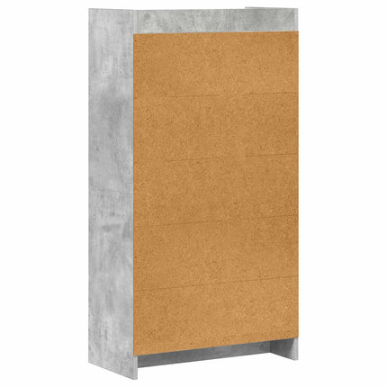 Bokhylla Betonggrå 59 x 30 x 111 cm Konstruerat trä