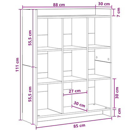 Bokhylla Vit 87,5 x 30 x 111 cm Konstruerat trä