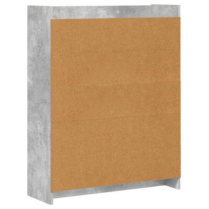 Bokhylla Betonggrå 87,5 x 30 x 111 cm Konstruerat trä