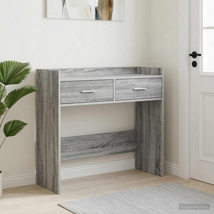 Konsolbord Grå Sonoma 90 x 35 x 80 cm Konstruerat trä