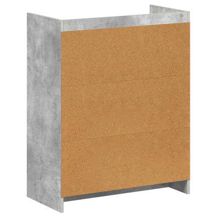 Skoskåp med lagring Betonggrå 73,5 x 36 x 92 cm Konstruerat trä
