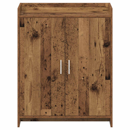 Skoskåp med dörr Gammalt trä 73,5 x 36 x 92 cm Konstruerat trä