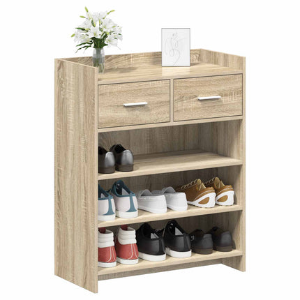 Skoskåp med låda Sonoma-ek 73,5 x 36 x 92 cm Konstruerat trä