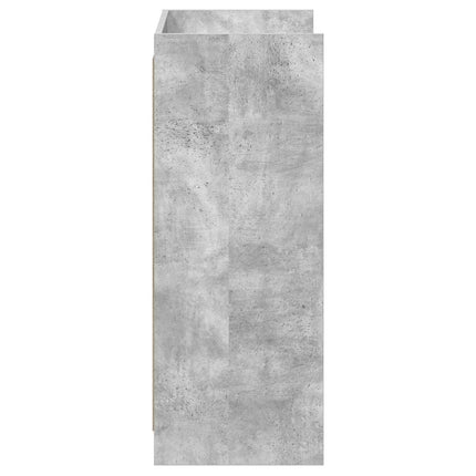 Skoskåp med lagring Betonggrå 48 x 36 x 92 cm Konstruerat trä
