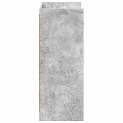 Skoskåp med låda Betonggrå 48 x 36 x 92 cm Konstruerat trä